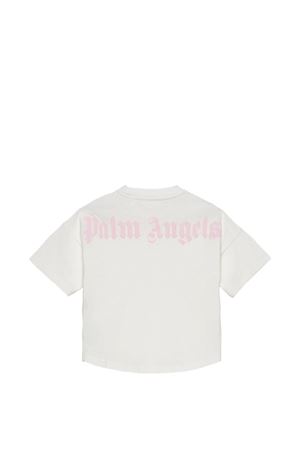 t-shirt in cotone bianco PALM ANGELS KIDS | PGAA001S26JER001002
